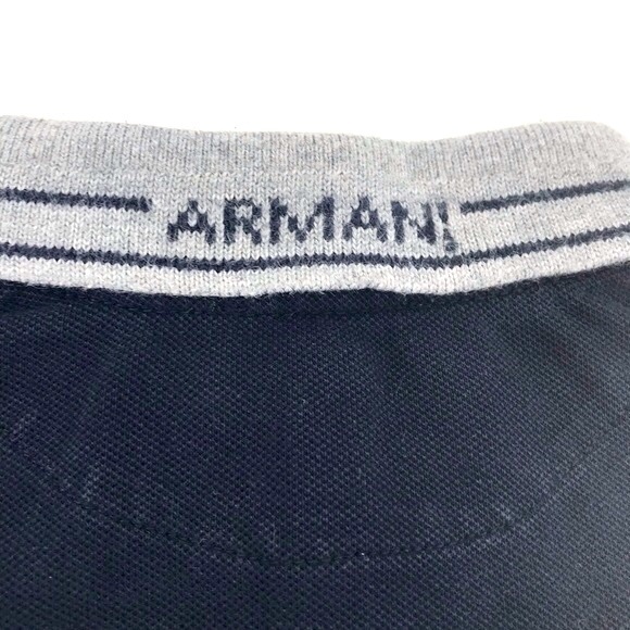 Giorgio Armani Baby Preppy Nautical Logo Spellout Long Sleeve Polo Shirt - Picture 8 of 12